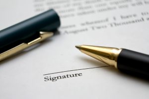 Signing-contract